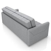 Sofá Cama Casal Retrátil 3 Lugares 220cm Atlas M22 Linho Cinza - Mpozenato - 7