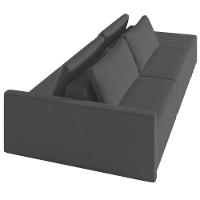Sofá Ilha Modular Com Puff Para Sala Living 232cm Georgia K04 Veludo Cinza Escuro - Mpozenato - 7