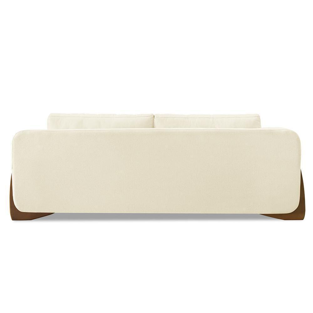 Sofá 2 Lugares Base De Madeira 180cm Izzy S06 Linho Pérola - Mpozenato - 6