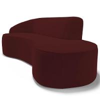 Sofá Living 4 Lugares 280cm Braço Esquerdo Mozart D06 Veludo Vermelho - Mpozenato - 3