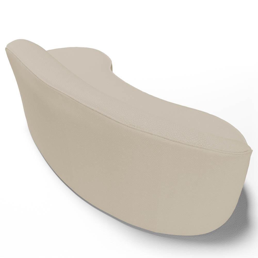 Sofá Living 3 Lugares 210cm Braço Esquerdo Mozart D06 Sintético Bege - Mpozenato - 6