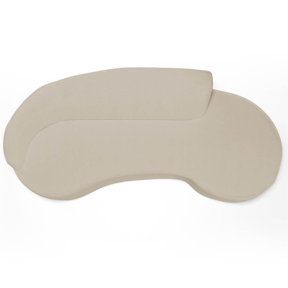 Sofá Living 3 Lugares 210cm Braço Esquerdo Mozart D06 Sintético Bege - Mpozenato - 8