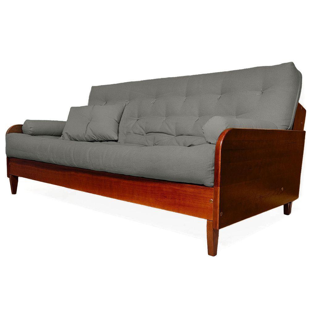 Sofá Cama Paris Sarja Madeira Nobre Imbuia - 1