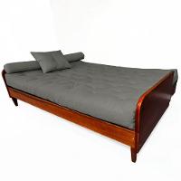 Sofá Cama Paris Sarja Madeira Nobre Imbuia - 2
