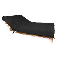 Sofá Cama Casal Futon Tokio Preto Madeira Maciça Grapia Cor Natural - 3