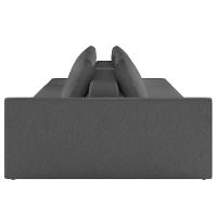 Sofá Ilha Modular Com Puff Para Sala Living 252cm Georgia K04 Linho Cinza Escuro - Mpozenato - 5