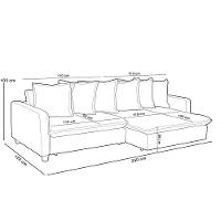 Sofá Retrátil Para Sala Living 3 Lugares 250cm Lake F04 Linho Bege - Lyam Decor