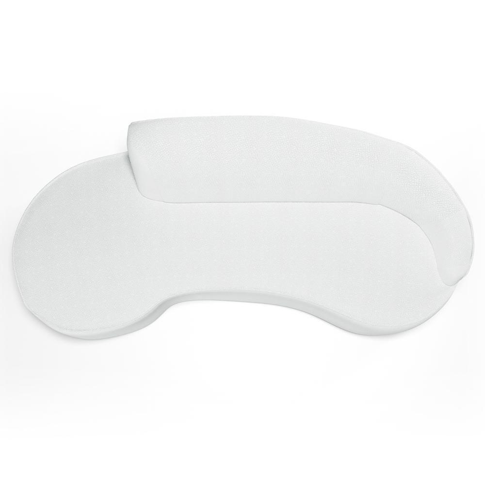 Sofá Living 4 Lugares 280cm Braço Direito Mozart D06 Sintético Branco - Mpozenato - 8