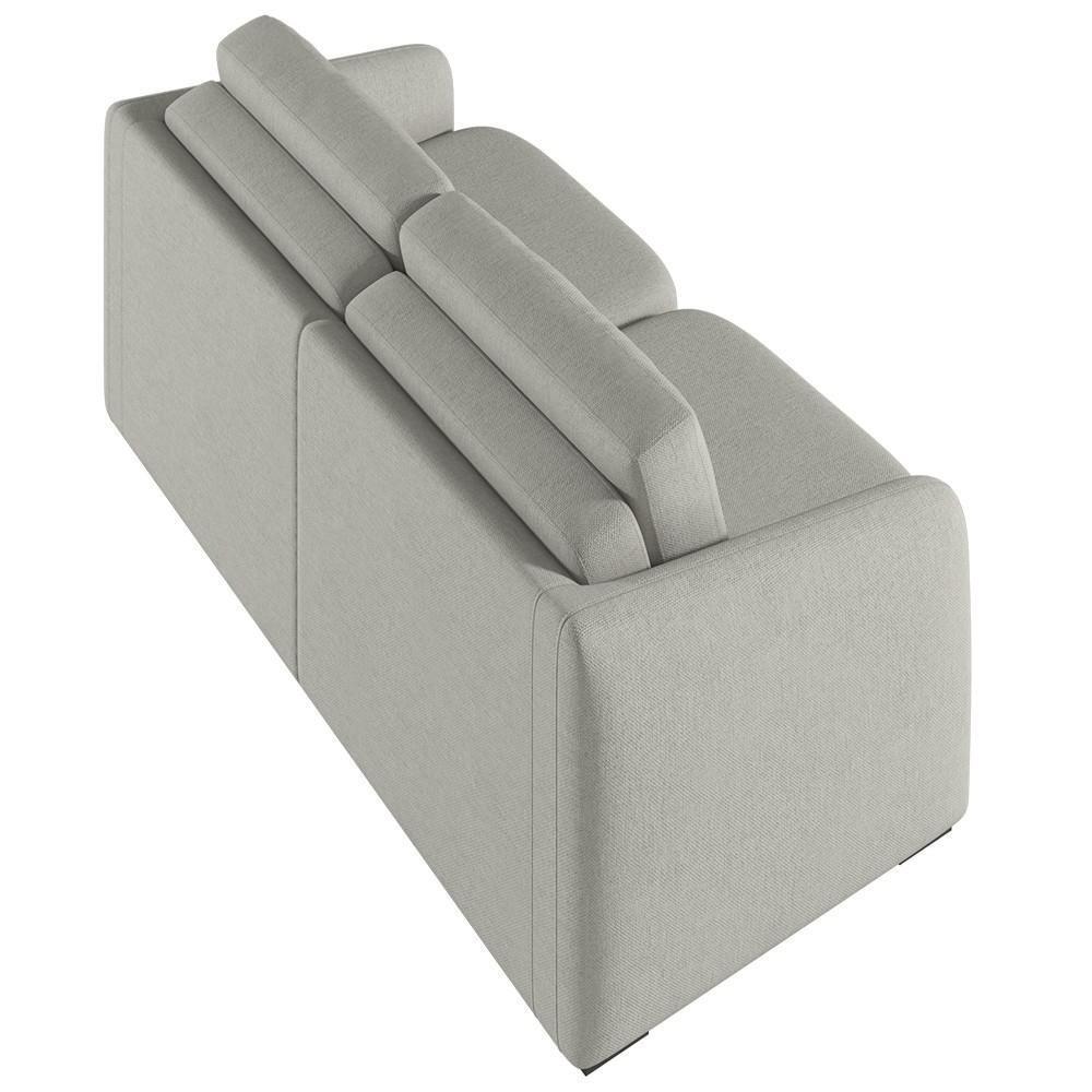 Sofá Cama Casal Para Sala 196cm Polska K04 Linho Cinza - Mpozenato - 8