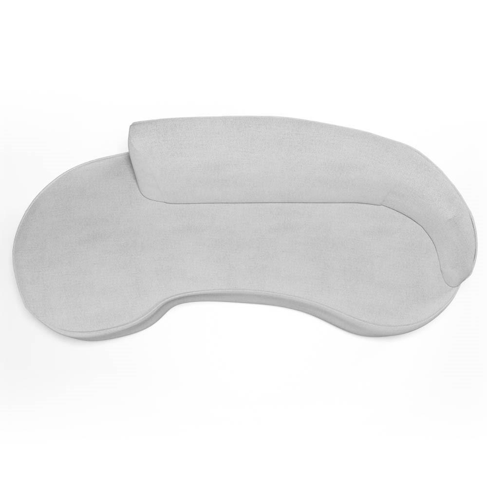 Sofá Living 3 Lugares 230cm Braço Direito Mozart D06 Linho Cinza - Mpozenato - 3