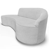 Sofá Living 3 Lugares 230cm Braço Direito Mozart D06 Linho Cinza - Mpozenato - 2