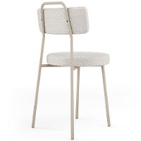 Kit 06 Cadeiras Decorativas Estofada Sala Jantar Barcelona Arena L02 Bouclê Cru - Lyam