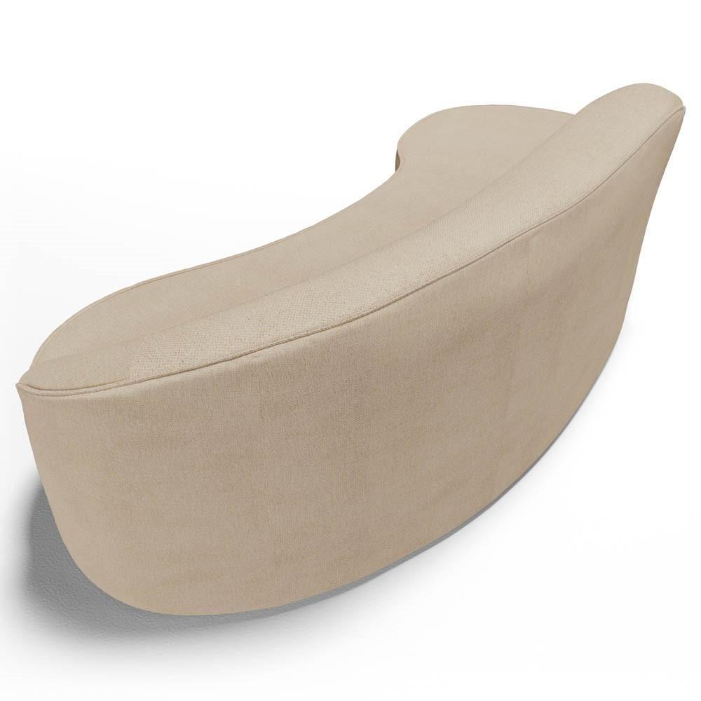 Sofá Living 3 Lugares 230cm Braço Direito Mozart D06 Linho Bege Escuro - Mpozenato - 7