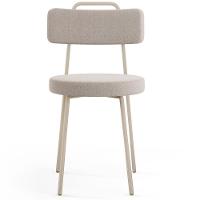 Kit 06 Cadeiras Decorativas Estofada Sala Jantar Barcelona Arena L02 Bouclê Creme - Lyam - 6