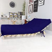 Futon Casal Tokio Sofa Cama Azul Royal Acquablock Com Madeira Maciça - 6
