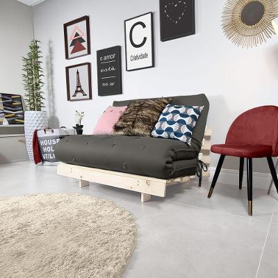 Futon Casal Tokio Sofa Cama Chumbo Acquablock Com Madeira Maciça