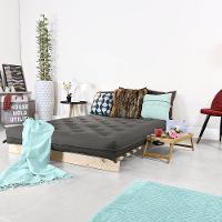 Futon Casal Tokio Sofa Cama Chumbo Acquablock Com Madeira Maciça - 3