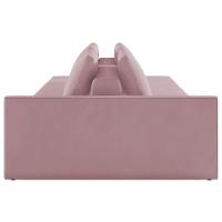 Sofá Ilha Modular Com Puff Para Sala Living 312cm Georgia K04 Veludo Rosê - Mpozenato