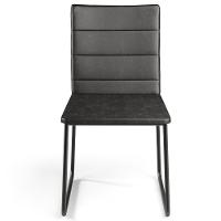 Kit 08 Cadeiras Decorativa Estofada Para Sala De Jantar Preto Maya L02 Couríssimo Preto - Lyam Decor - 6