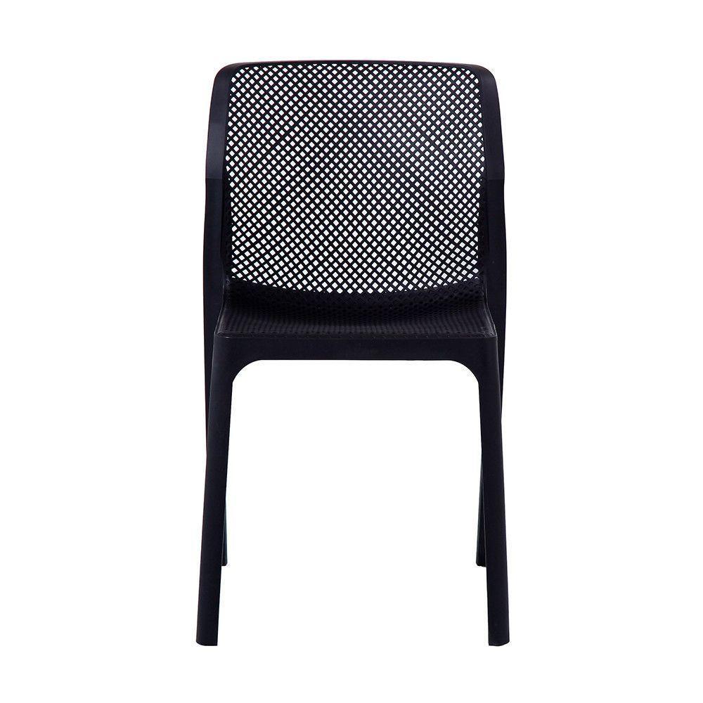 Kit Com 2 Cadeiras Capri Estrutura Em Polipropileno Fratini Preto - 2
