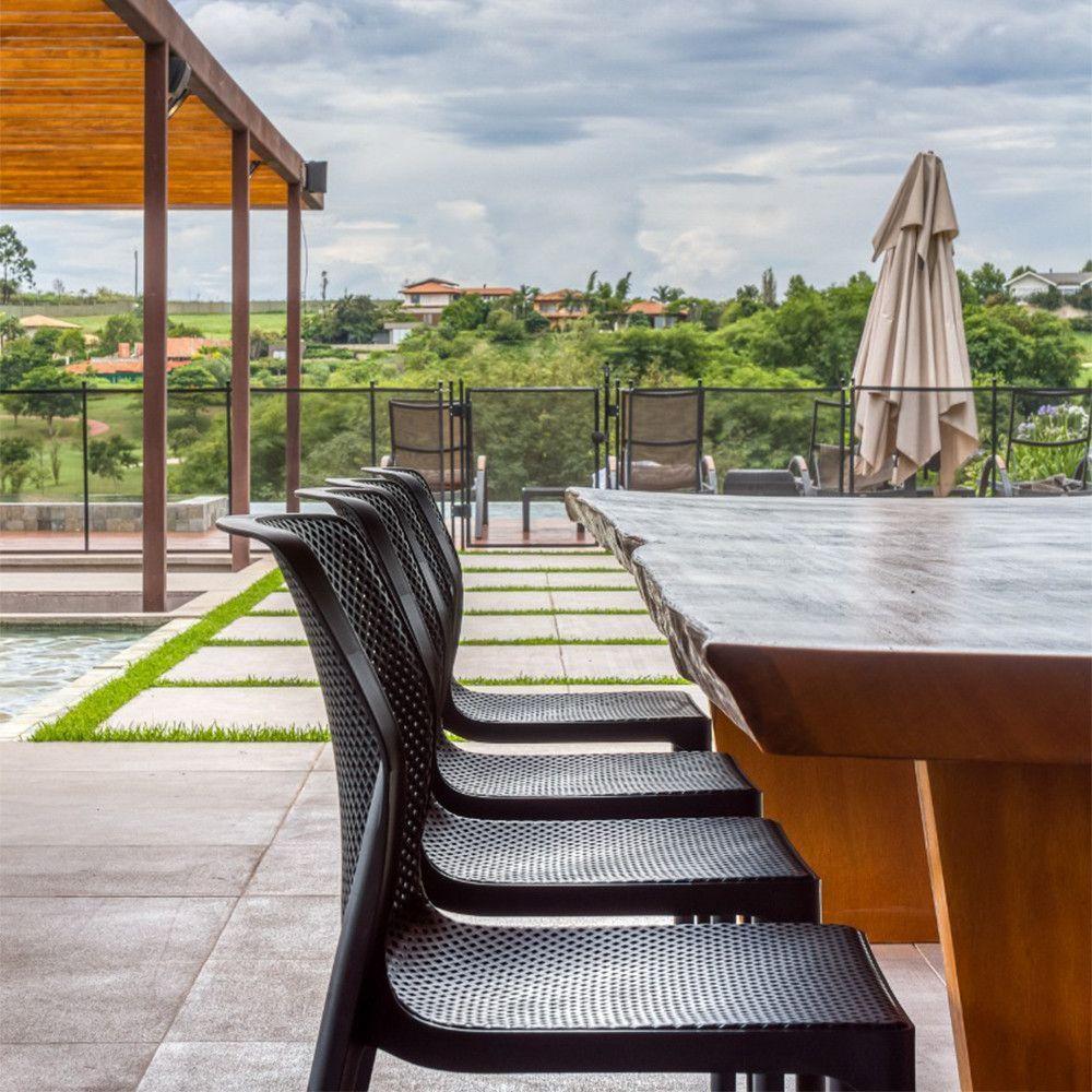 Kit Com 2 Cadeiras Capri Estrutura Em Polipropileno Fratini Preto - 5