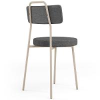 Cadeira Decorativa Estofada Para Sala De Jantar Barcelona Arena L02 Linho Cinza Escuro - Lyam - 6