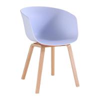 Kit 4 Cadeiras Toledo Fratini Assento Em Polipropileno Branco Base Aço Acabamento Idêntico á Madeira - 2