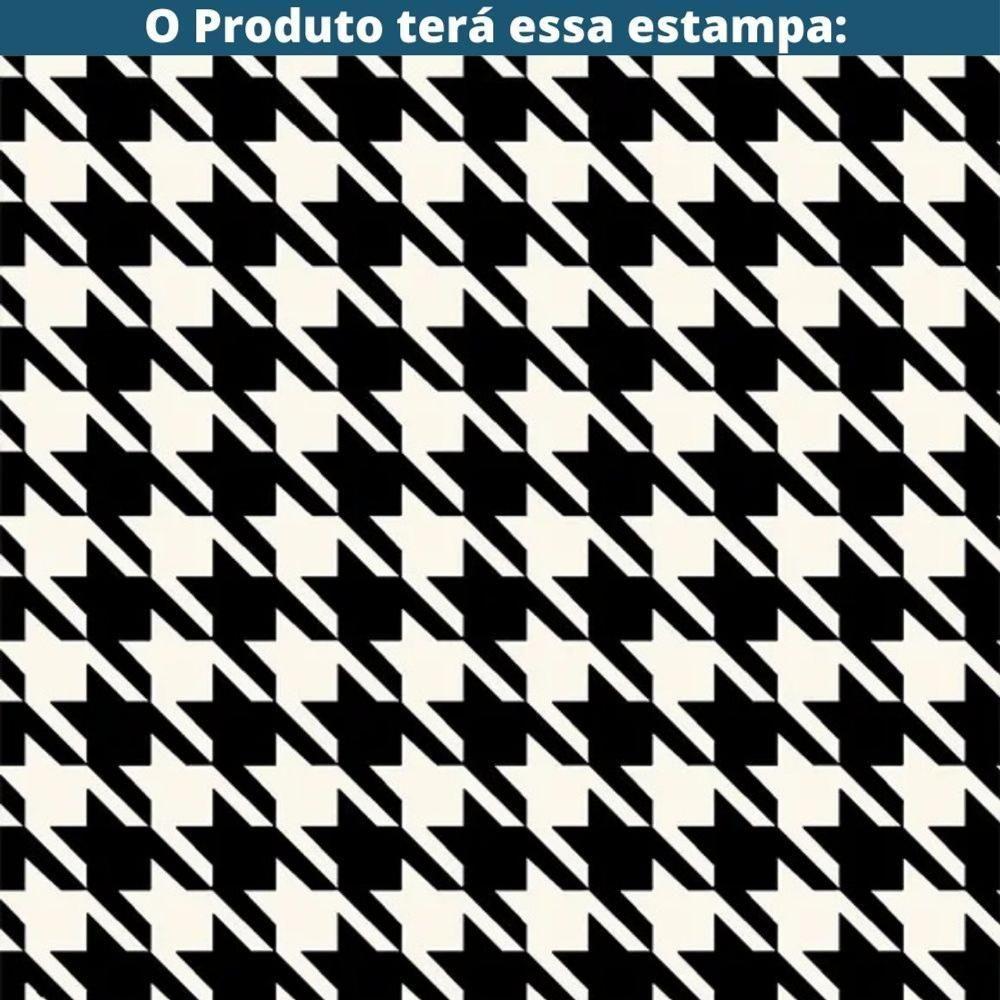 Kit 2 Cadeiras C- Braços Toulouse Júlia Mara Fratini Assento Pied De Poule Encosto Pu Preto Base Aço - 6