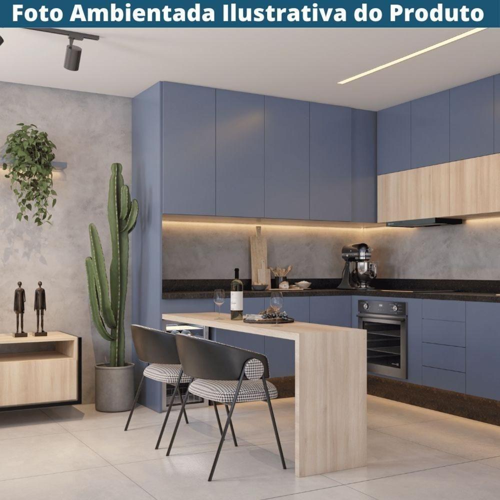 Kit 2 Cadeiras C- Braços Toulouse Júlia Mara Fratini Assento Pied De Poule Encosto Pu Preto Base Aço - 7