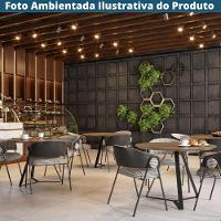 Kit 2 Cadeiras C- Braços Toulouse Júlia Mara Fratini Assento Pied De Poule Encosto Pu Preto Base Aço - 8