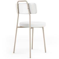 Kit 04 Cadeiras Decorativas Estofada Sala Jantar Barcelona Arena L02 Facto Branco - Lyam - 6