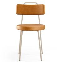 Kit 08 Cadeiras Decorativas Estofada Sala Jantar Barcelona Arena L02 Couríssimo Whisky - Lyam - 6