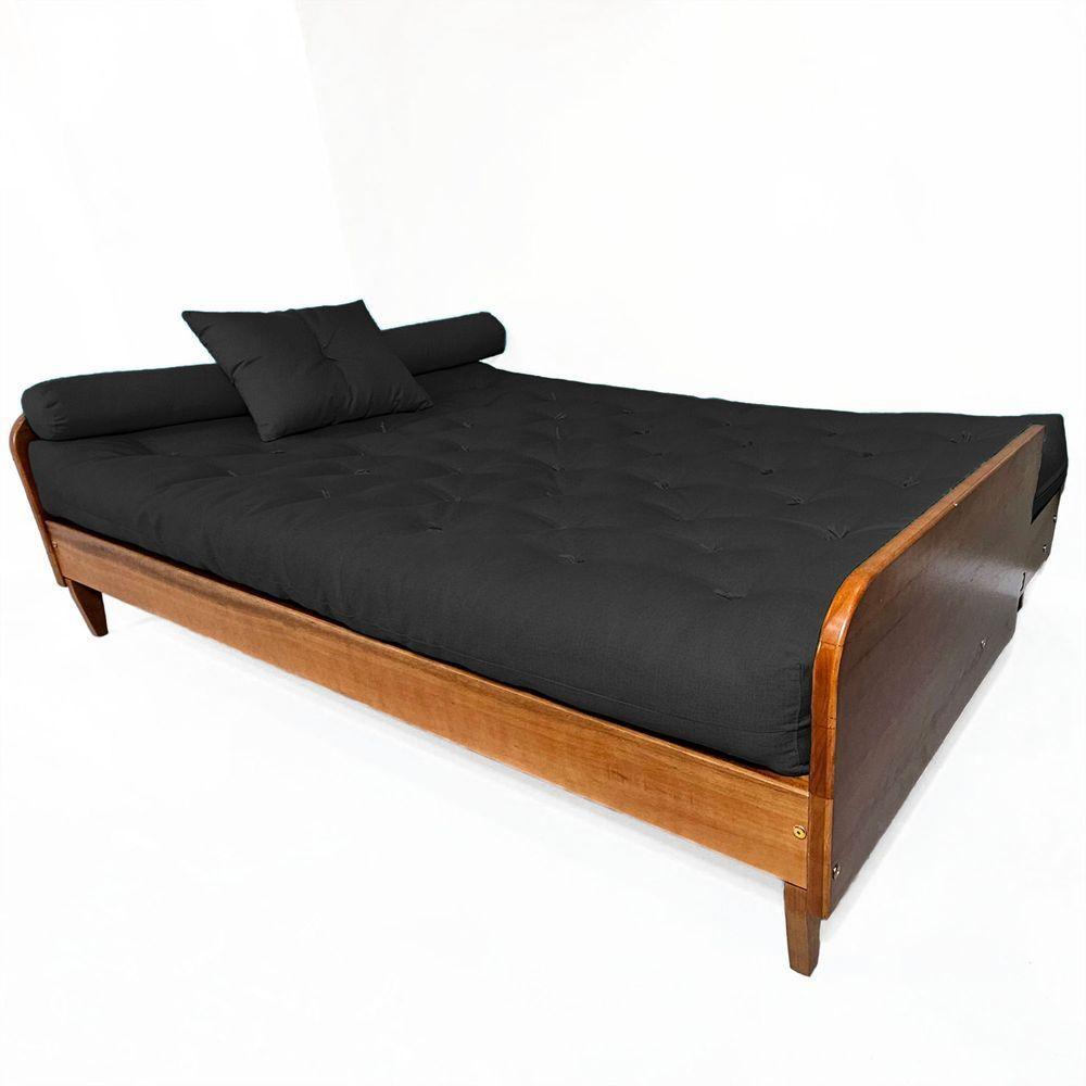 Sofá Cama Paris Ii Sarja Em Madeira Maciça Cor Natural - Preto - 2