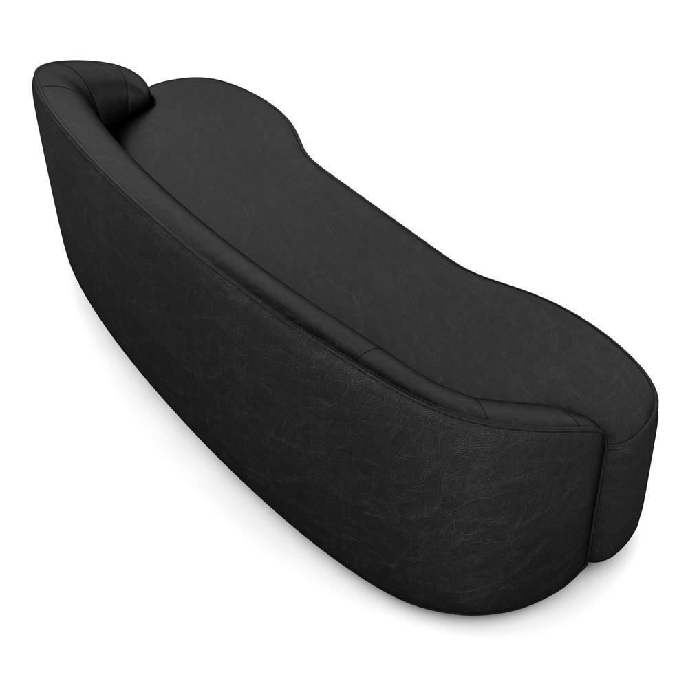 Sofá 2 Lugares Para Sala De Estar Living 150cm Theo D06 Sintético Preto - Mpozenato - 3