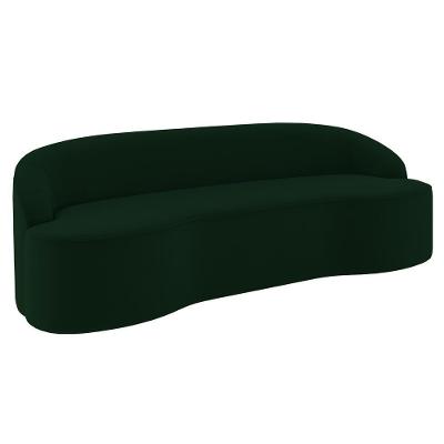 Sofá 3 Lugares Para Sala De Estar Living 180cm Theo D06 Veludo Esmeralda - Mpozenato