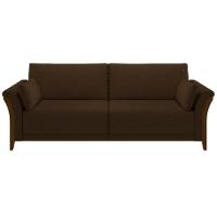 Kit Sofá Living 3 Lugares E Poltrona 102cm Pés Madeira Roya M22 Veludo Marrom - Mpozenato - 9