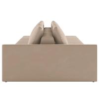 Sofá Ilha Modular Com Puff Para Sala Living 252cm Georgia K04 Veludo Bege - Mpozenato - 6