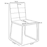 Kit 02 Cadeiras Decorativa Estofada Para Sala De Jantar Preto Maya L02 Couríssimo Preto - Lyam Decor - 5