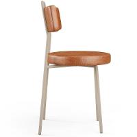 Cadeira Decorativa Estofada Para Sala De Jantar Barcelona Arena L02 Couríssimo Camel - Lyam - 6