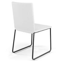 Kit 08 Cadeiras Decorativa Estofada Para Sala De Jantar Preto Maya L02 Facto Branco - Lyam Decor - 7
