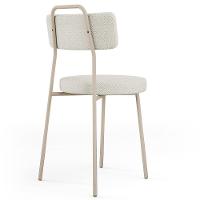 Cadeira Decorativa Estofada Para Sala De Jantar Barcelona Arena L02 Linho Champagne - Lyam - 7