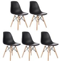 Kit 5 Cadeiras Charles Eames Preta - 1