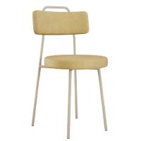 Cadeira Decorativa Estofada Para Sala De Jantar Barcelona Arena L02 Couríssimo Fendi - Lyam - 1