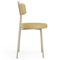 Cadeira Decorativa Estofada Para Sala De Jantar Barcelona Arena L02 Couríssimo Fendi - Lyam - 6