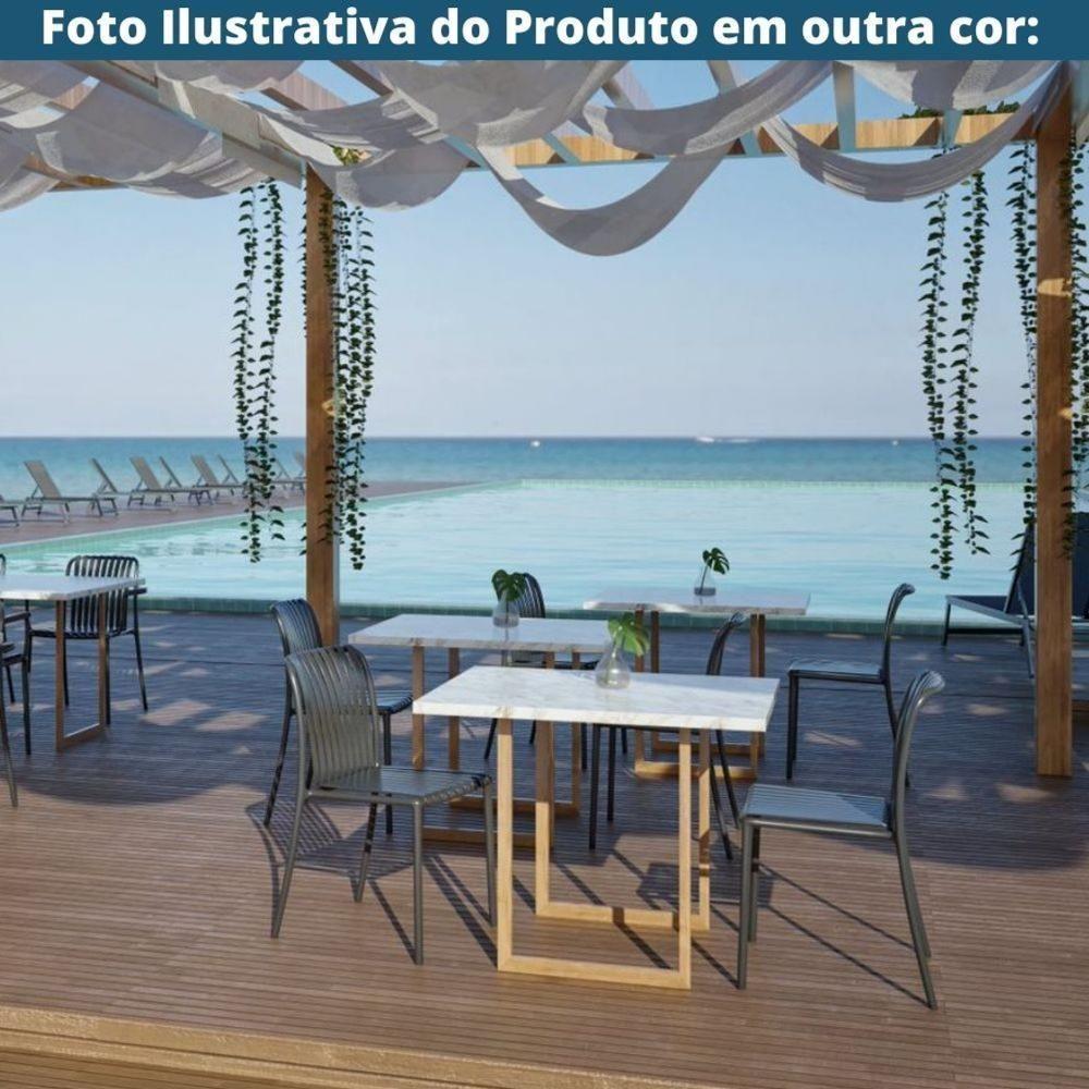 Kit 4 Cadeiras Empilhável Inmetro Sem Braço Cancun Gávea Fratini 49 Cm Polipropileno Marsala - 8