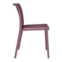 Kit 4 Cadeiras Empilhável Inmetro Sem Braço Cancun Gávea Fratini 49 Cm Polipropileno Marsala - 3