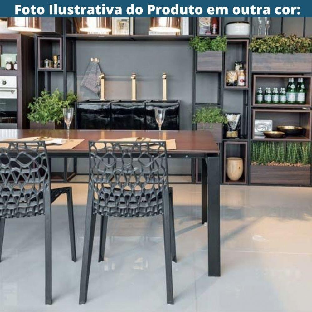 Kit 4 Cadeiras Empilhável Inmetro Gruvyer Fratini Polipropileno Fendi Capacidade Suporta 182 Kg - 8