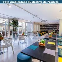 Kit 4 Cadeiras Empilhável Inmetro Gruvyer Fratini Polipropileno Fendi Capacidade Suporta 182 Kg - 5