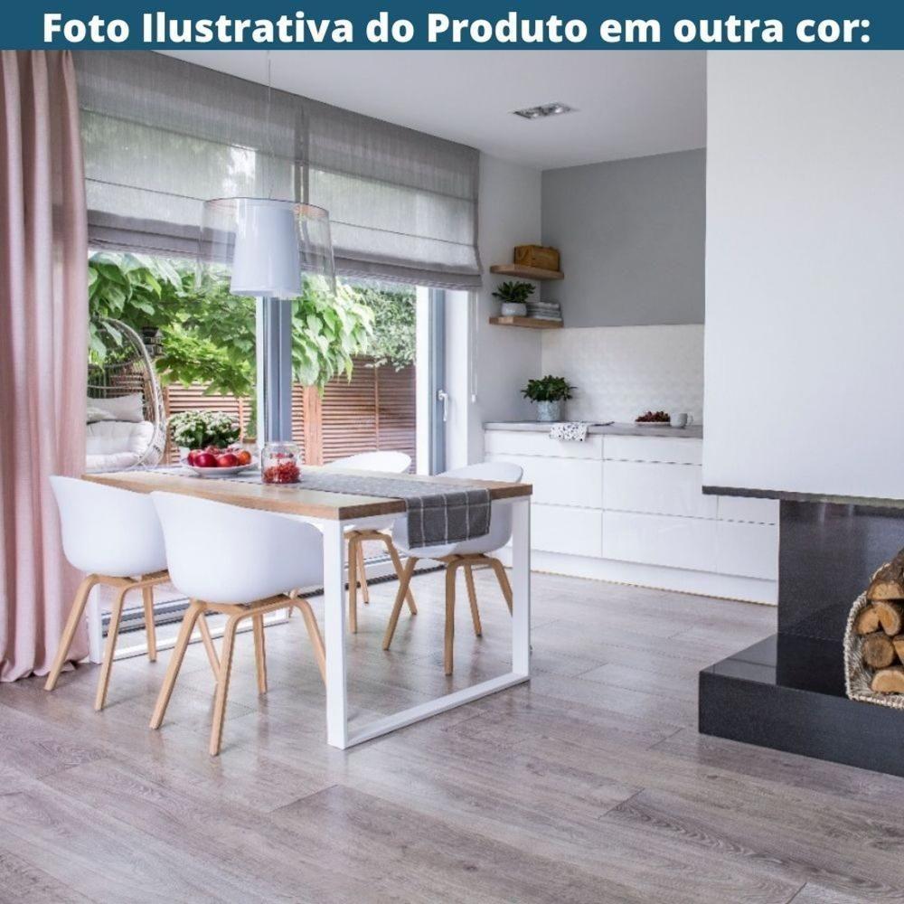 Kit 4 Cadeiras Toledo Fratini Assento Em Polipropileno Preto Base Aço Acabamento Idêntico á Madeira - 4