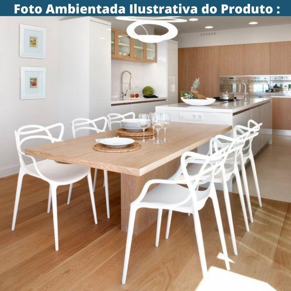 Kit 4 Cadeiras Empilhável Inmetro Aviv Master Allegra Fratini Polipropileno Branco Suporta 182kg - 4